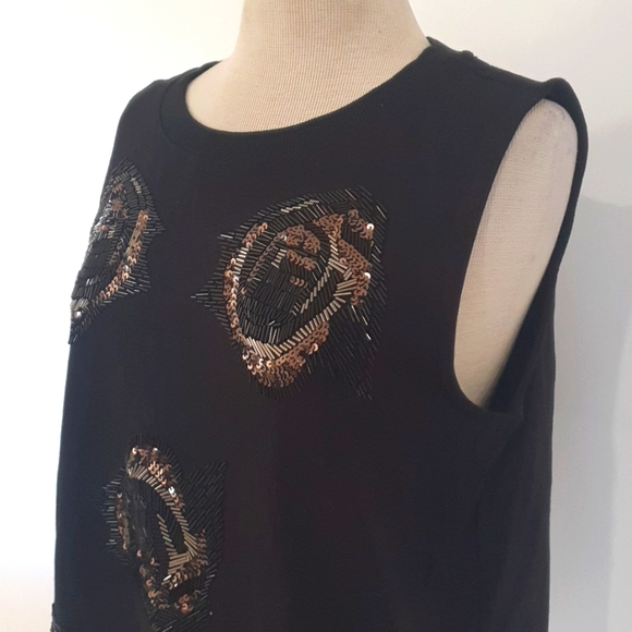 NEW SIZE 14 WAYNE COOPER Beaded Winter Top - Picture 2 of 8